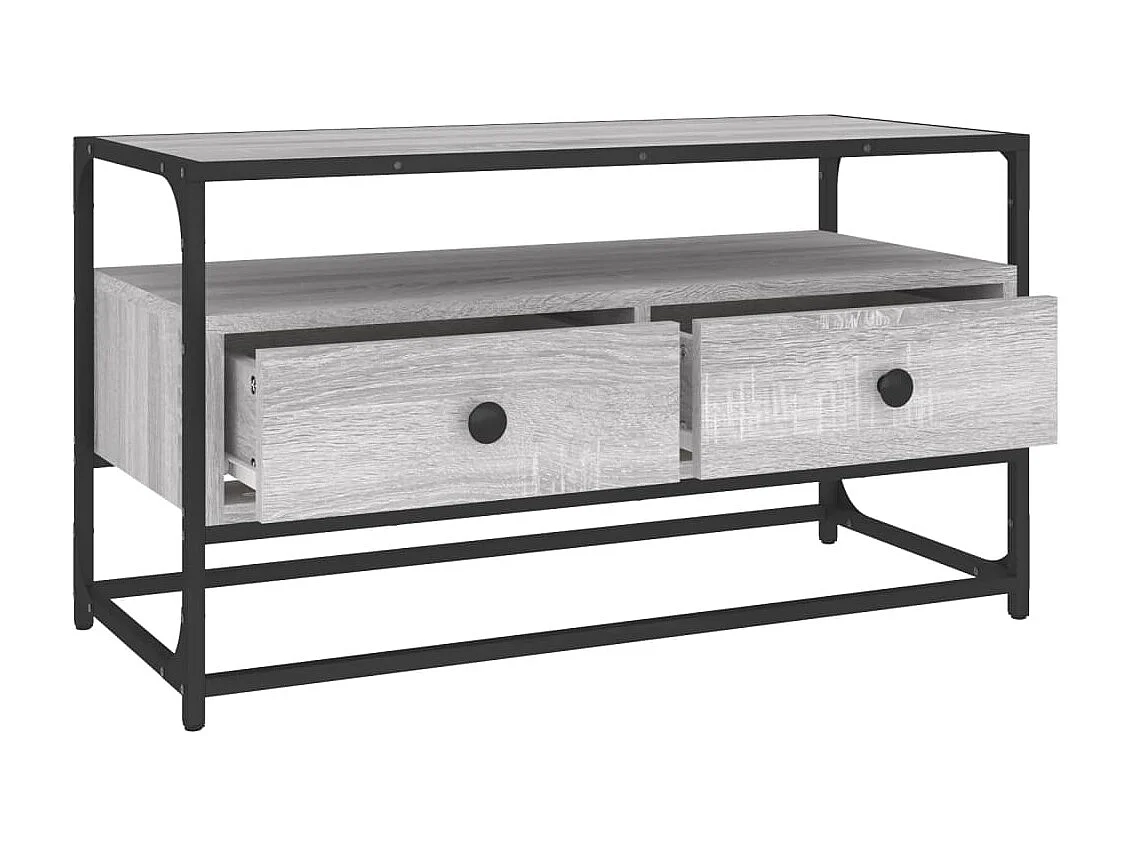 Meuble TV sonoma gris 80x35x45 bois d'ingénierie