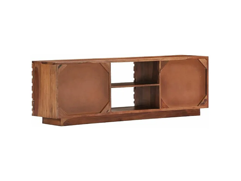 Meuble TV 2 portes sesham massif foncé Pitsee