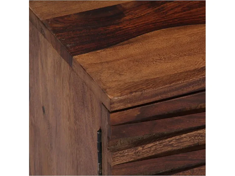 Meuble TV 2 portes sesham massif foncé Pitsee