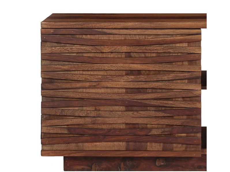 Meuble TV 2 portes sesham massif foncé Pitsee