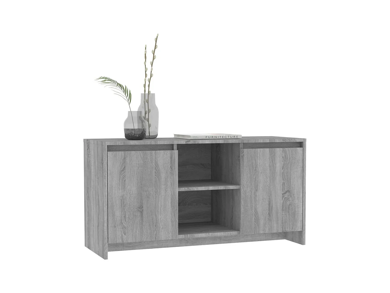 Meuble TV Sonoma gris 102x37,5x52,5