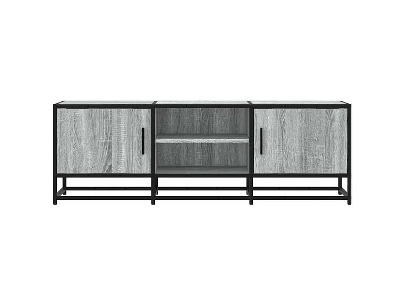 Meuble TV sonoma gris 120x35x41 bois d'ingénierie et métal