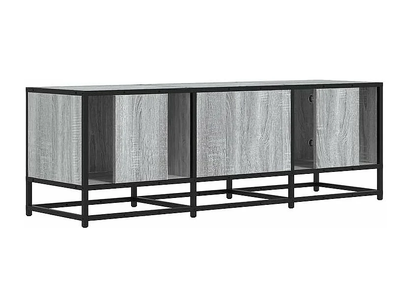 Meuble TV sonoma gris 120x35x41 bois d'ingénierie et métal