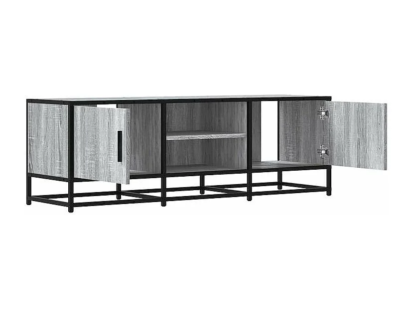 Meuble TV sonoma gris 120x35x41 bois d'ingénierie et métal