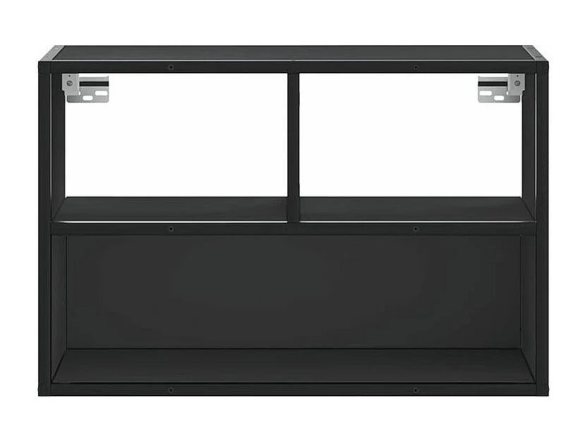Meuble TV noir 60x31x39,5 bois d'ingénierie et métal