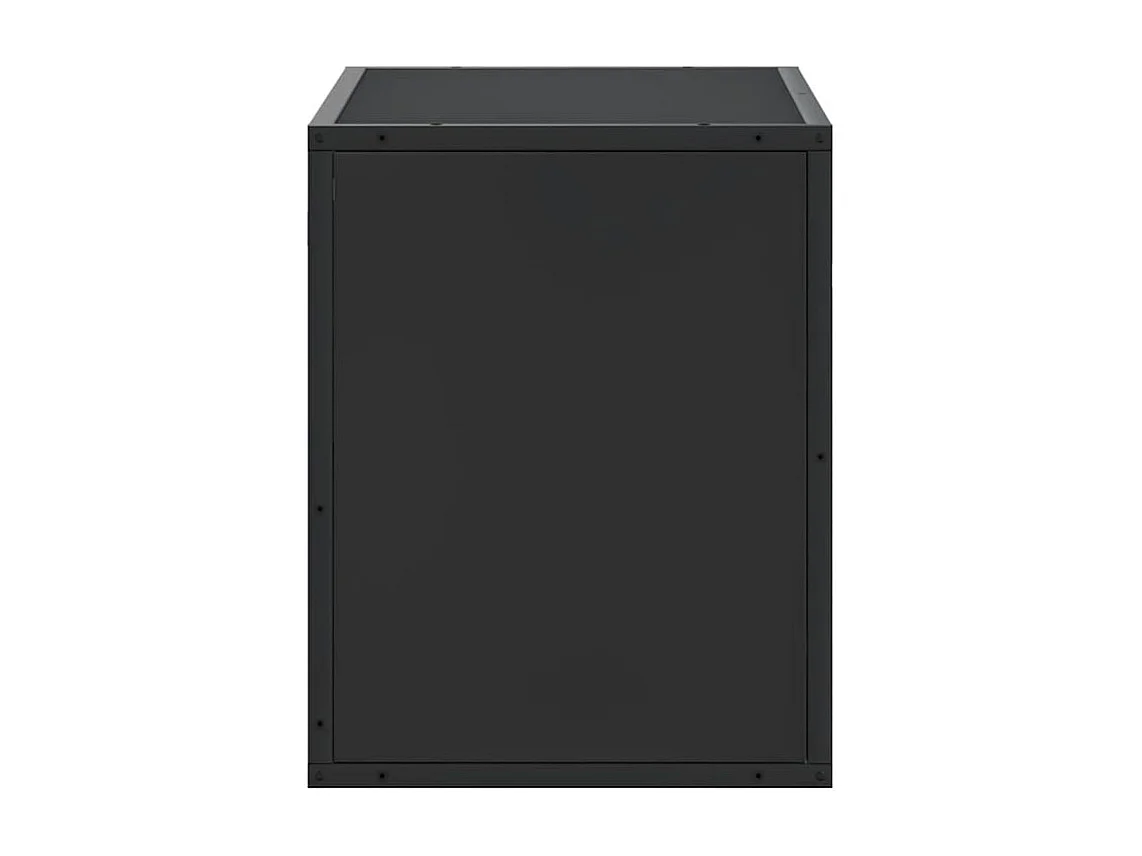 Meuble TV noir 60x31x39,5 bois d'ingénierie et métal