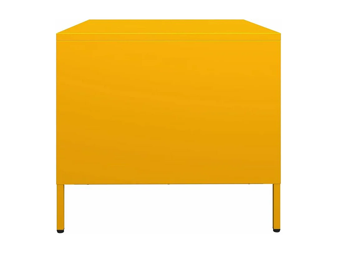 Meuble TV jaune moutarde 68x50x43,5 acier laminé à froid