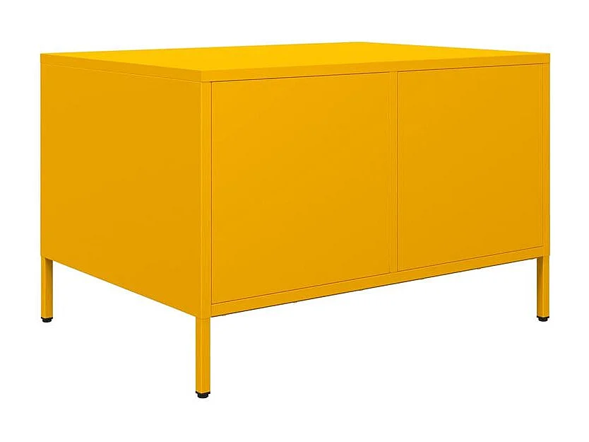 Meuble TV jaune moutarde 68x50x43,5 acier laminé à froid