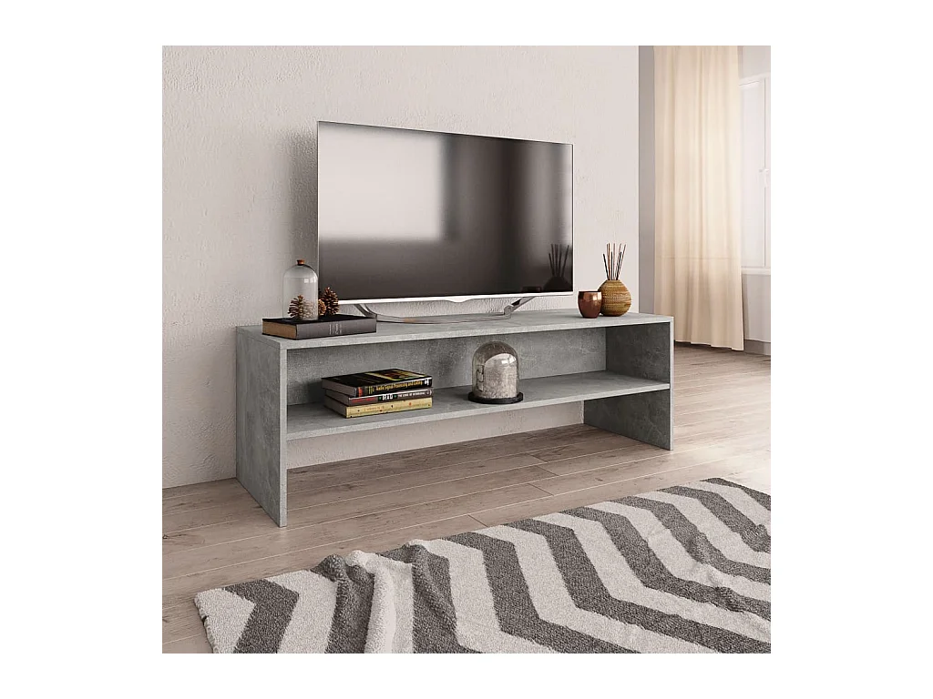 Meuble TV Gris cement 120 x 40x40