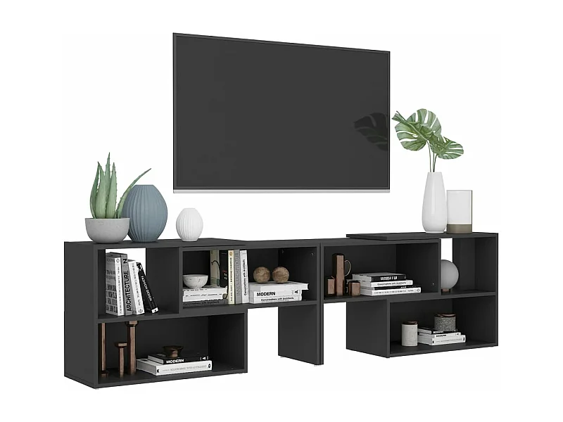 Meuble TV Gris 149x30x52