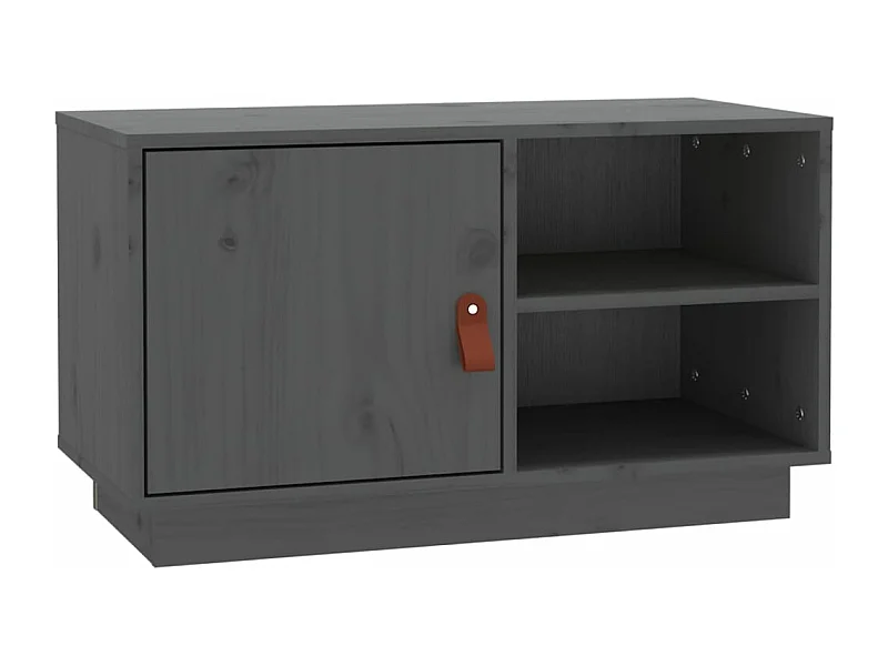 Meuble TV Gris 70x34x40 Bois de pin massif