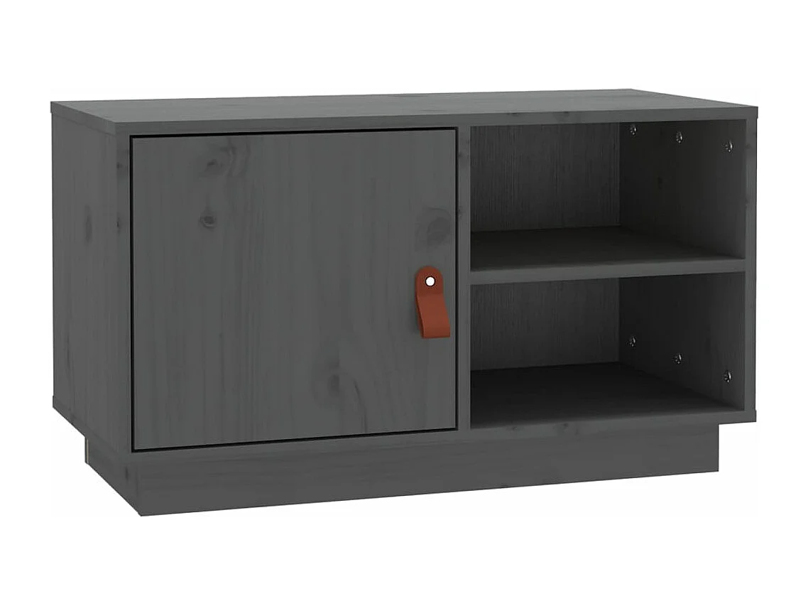 Meuble TV Gris 70x34x40 Bois de pin massif