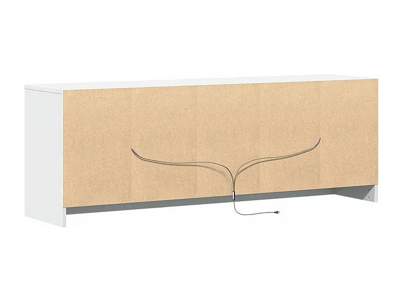 Meuble TV avec LED blanc 139,5x34x50 bois d'ingénierie