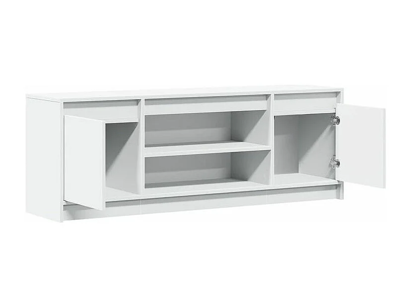 Meuble TV avec LED blanc 139,5x34x50 bois d'ingénierie