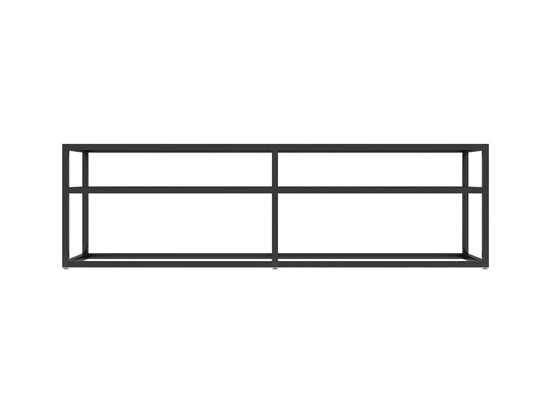 Meuble TV Marbre noir 140x40x40,5 Verre trempé