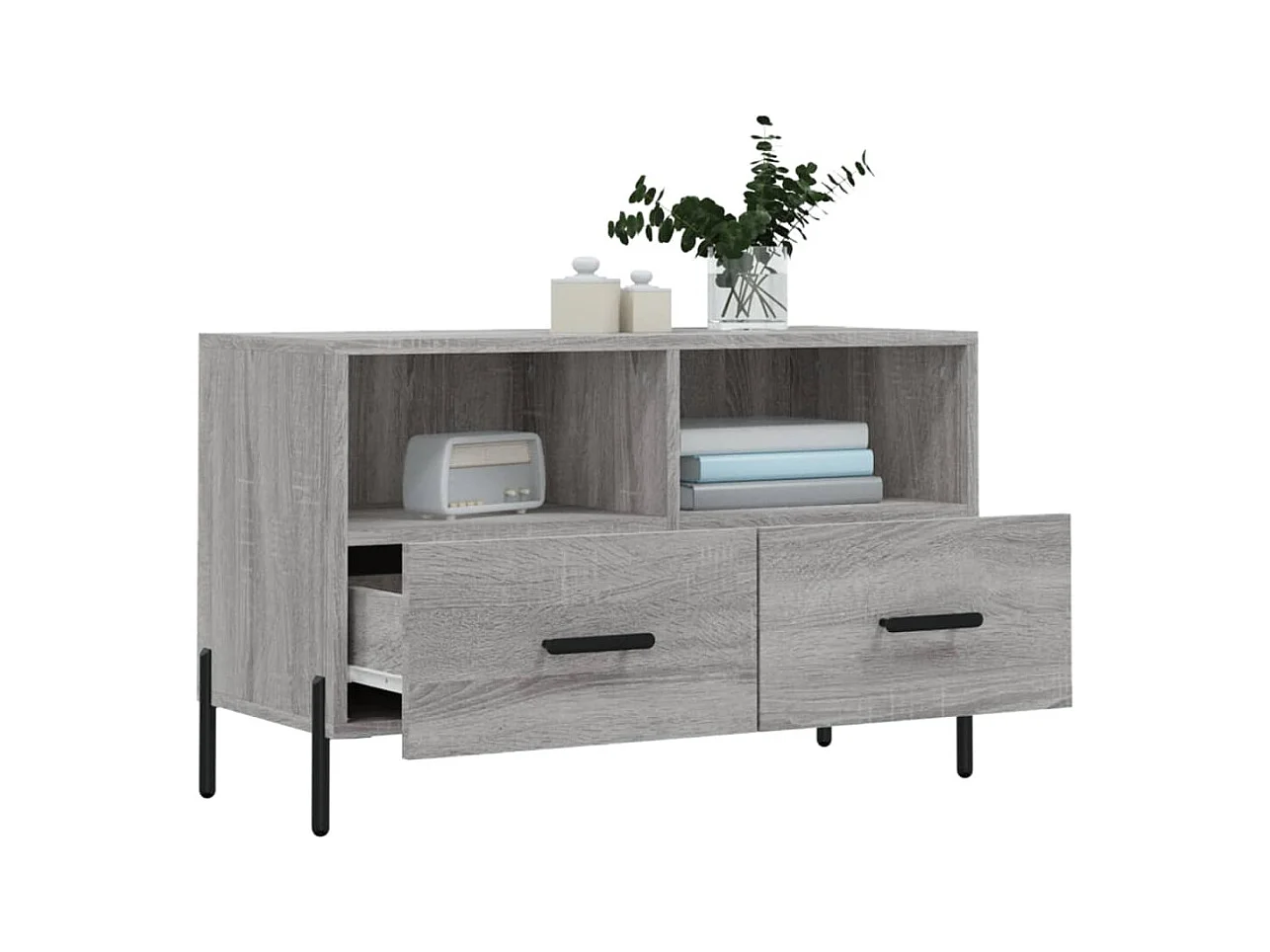 Meuble TV Sonoma gris 80x36x50 Bois d'ingénierie