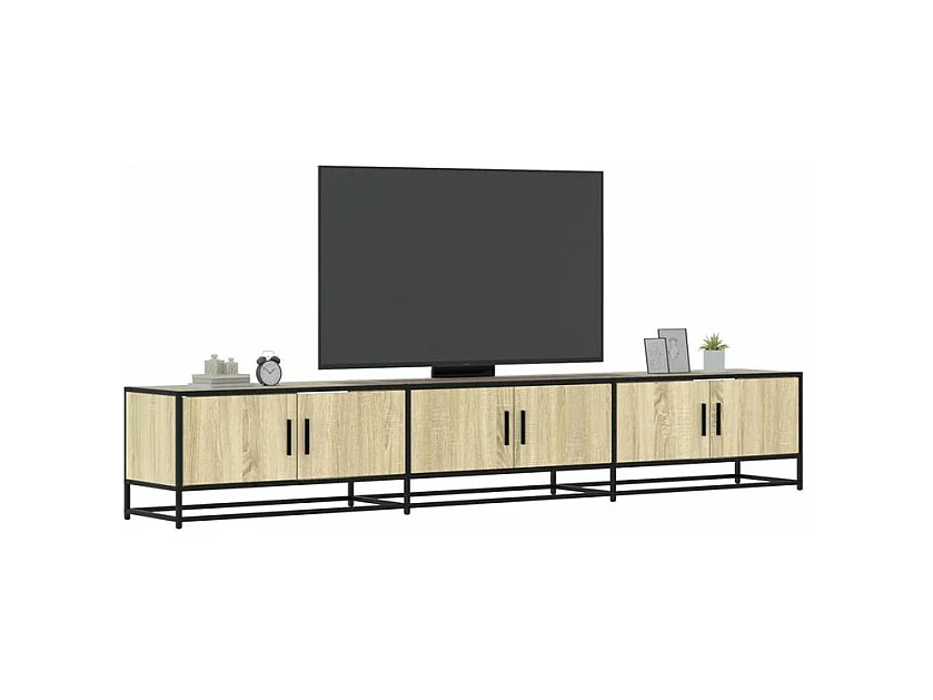 Meuble TV chêne sonoma 240x35x41 bois d'ingénierie