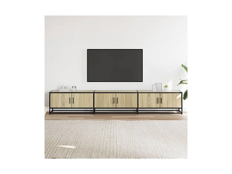 Meuble TV chêne sonoma 240x35x41 bois d'ingénierie