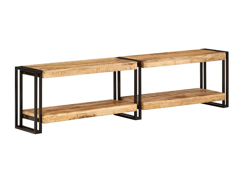 Meuble TV 160x30x40 bois massif de manguier