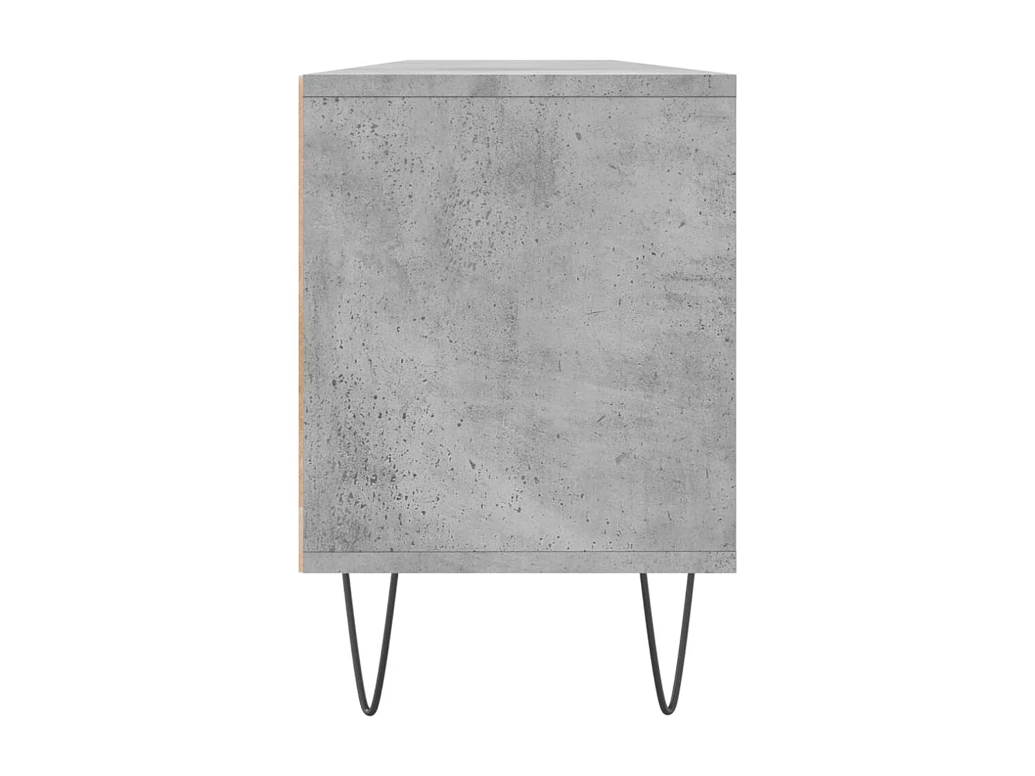 Meuble TV gris béton 150x30x44,5 bois d'ingénierie