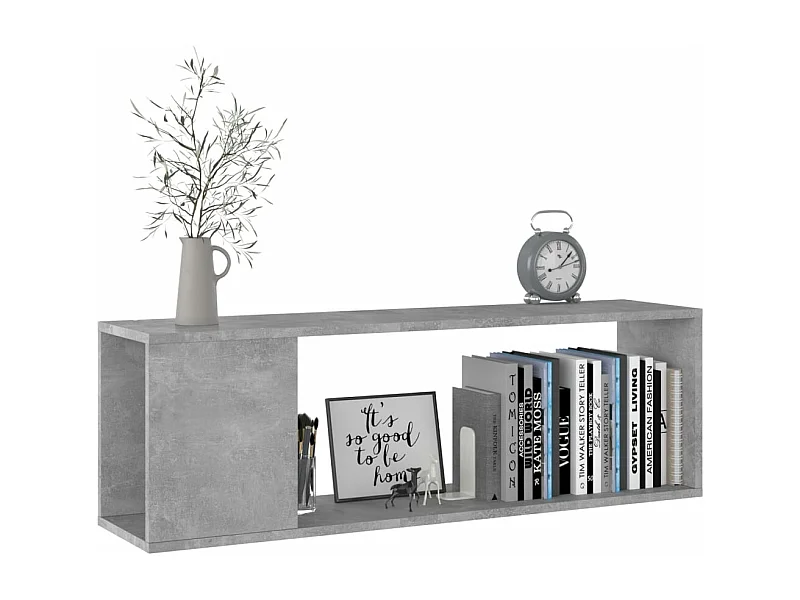 Meuble TV Gris béton 100x24x32