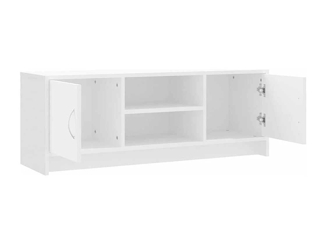 Meuble TV blanc 102x30x37,5 bois d'ingénierie
