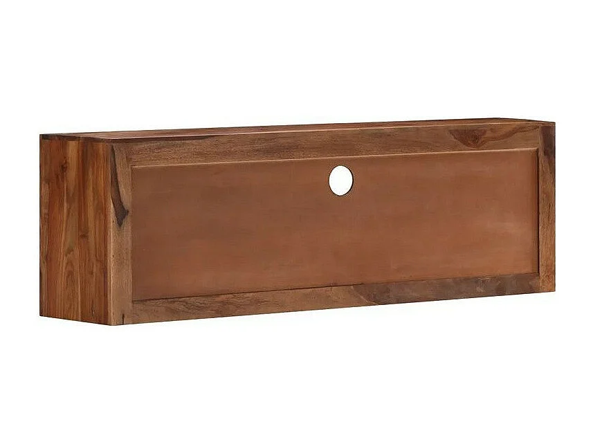 Meuble TV 3 tiroirs sesham massif foncé Vizzia 120cm