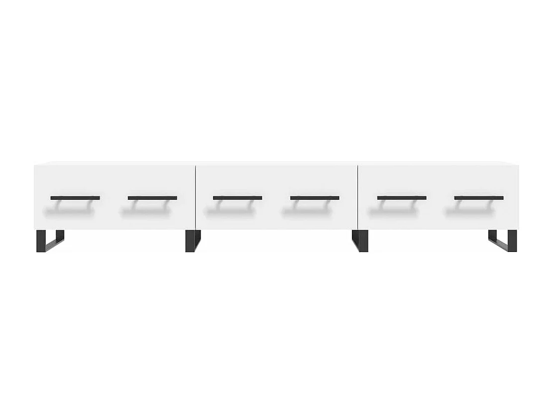 Meuble TV blanc 150x36x30 bois d'ingénierie