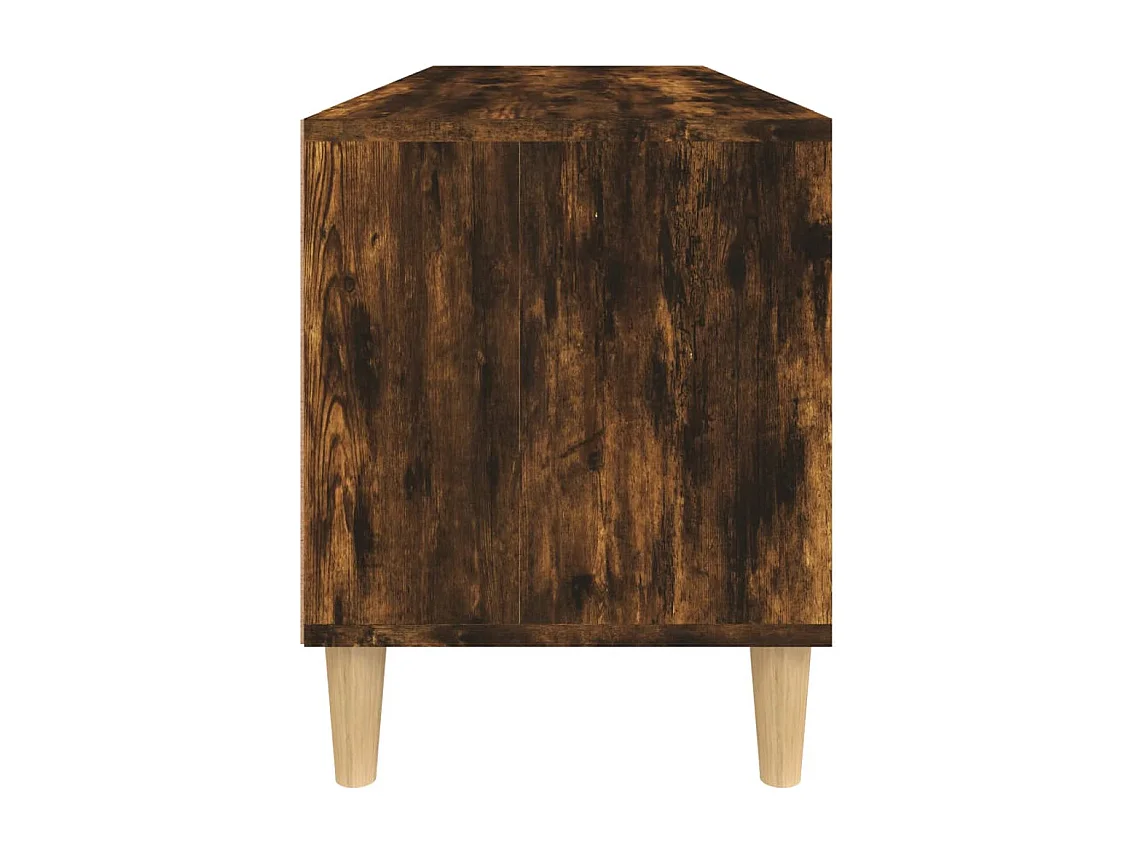 Meuble TV chêne fumé 100x34,5x44,5 bois d'ingénierie