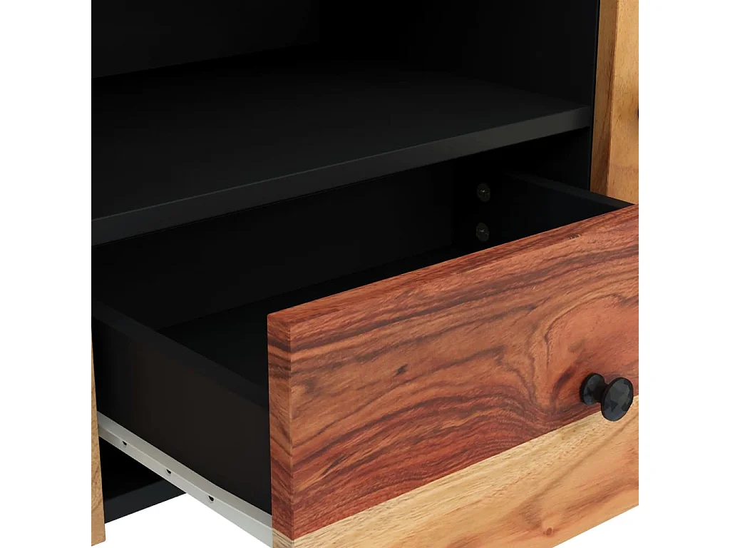 Meuble TV 105x33,5x46 bois d'acacia solide et d'ingénierie