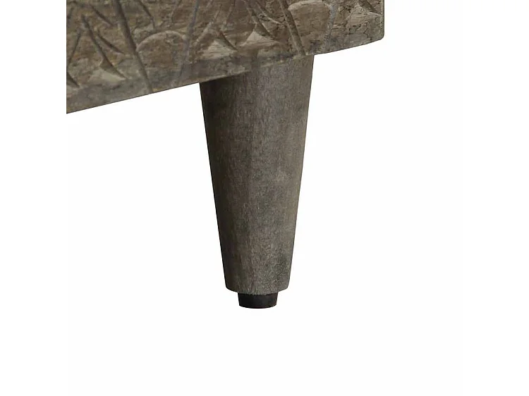 Meuble TV noir 100x33x46 bois massif de manguier