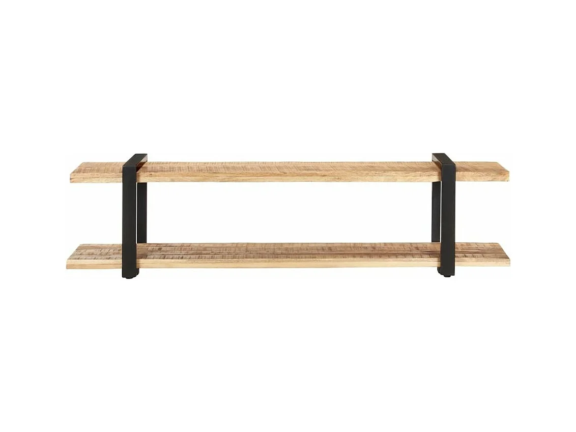 Meuble TV 160x40x40 Bois massif de manguier brut