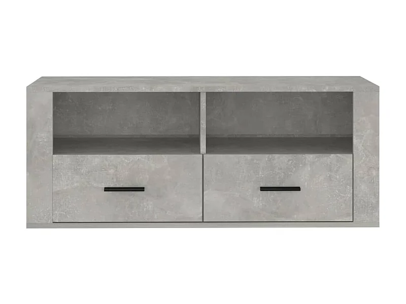 Meuble TV Gris béton 100x35x40 Bois d'ingénierie