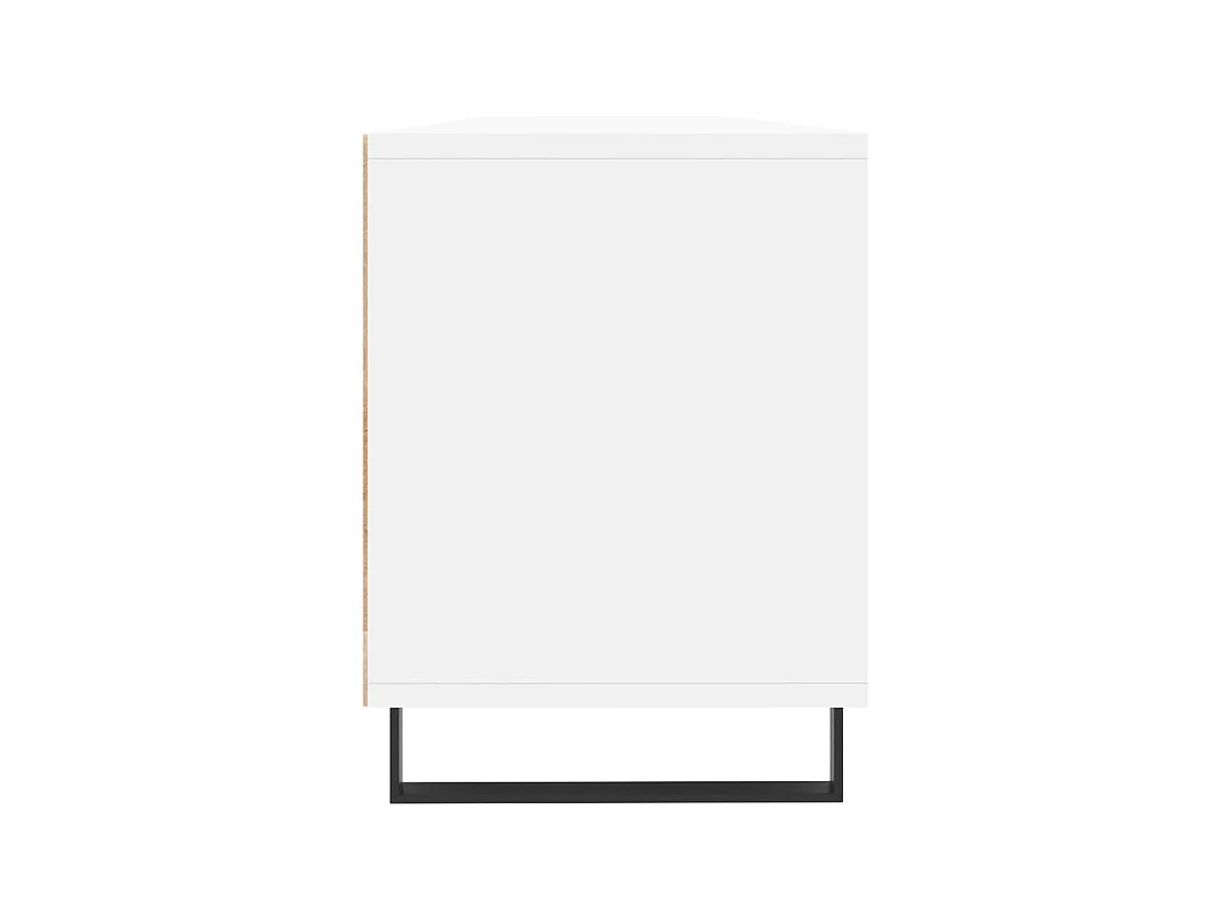 Meuble TV blanc 150x30x44,5 bois d'ingénierie