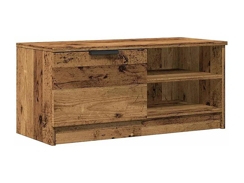 Meuble TV vieux bois 80x35x36,5 bois d'ingénierie