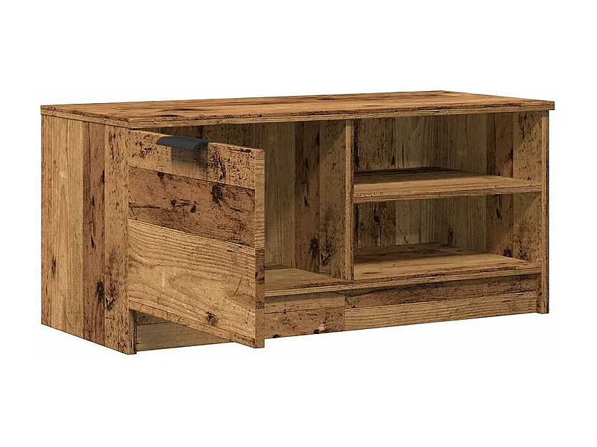 Meuble TV vieux bois 80x35x36,5 bois d'ingénierie