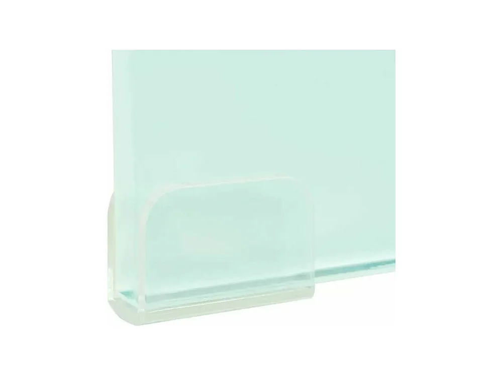 Meuble TV verre trempé blanc Martial L 90