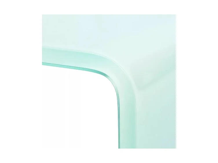 Meuble TV verre trempé blanc Martial L 90