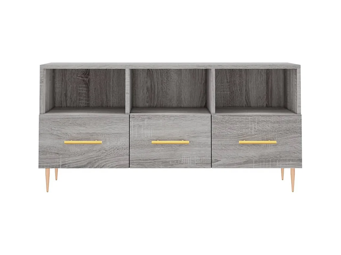 Meuble TV sonoma gris 102x36x50 bois d'ingénierie