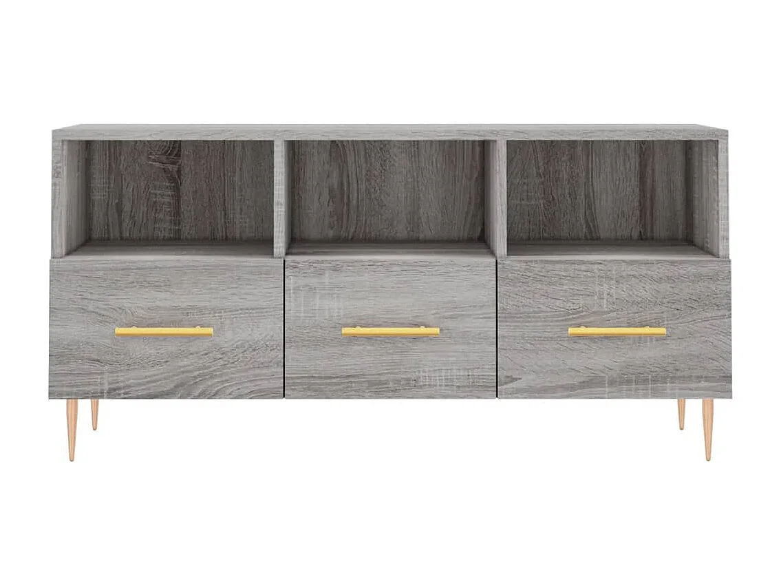 Meuble TV sonoma gris 102x36x50 bois d'ingénierie