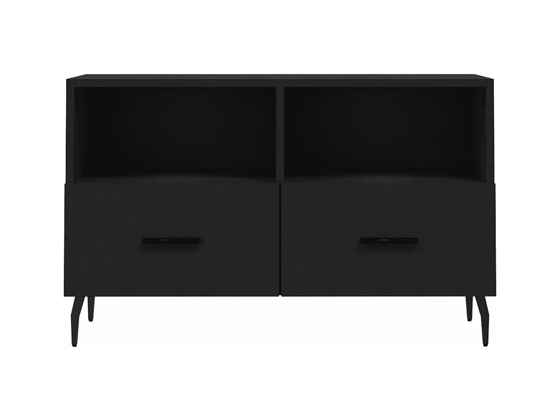 Meuble TV Noir 80x36x50 Bois d'ingénierie