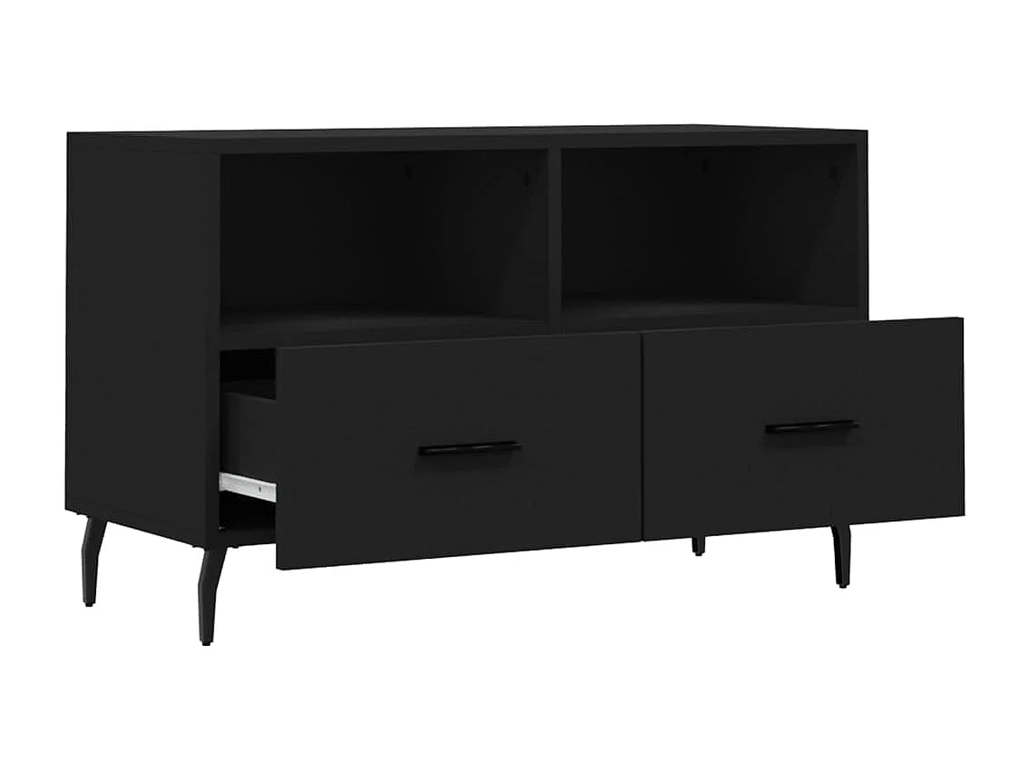 Meuble TV Noir 80x36x50 Bois d'ingénierie