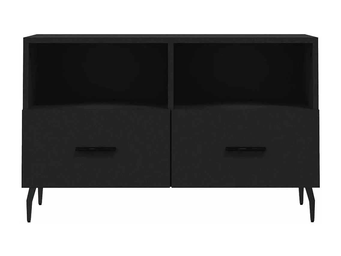 Meuble TV Noir 80x36x50 Bois d'ingénierie