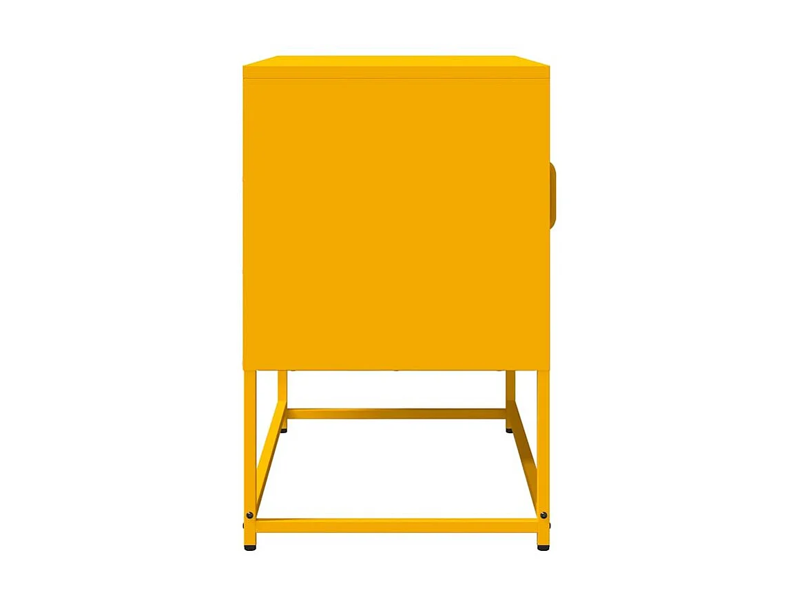 Meuble TV jaune moutarde 68x39x60,5 acier laminé à froid