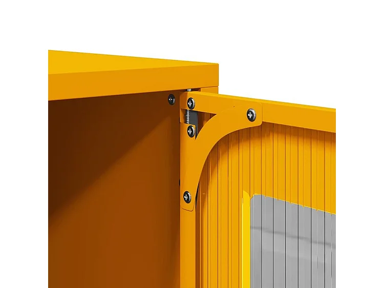 Meuble TV jaune moutarde 68x39x60,5 acier laminé à froid