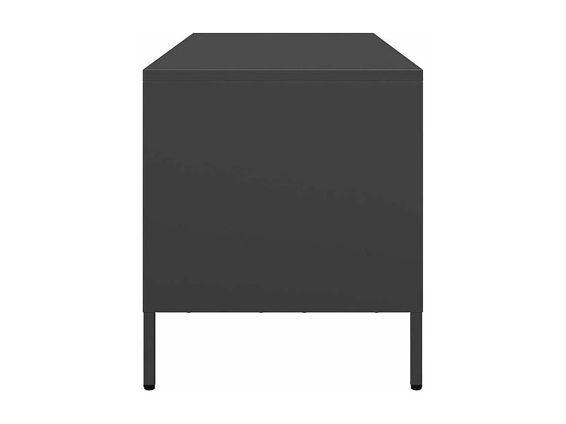 Meuble TV noir 101,5x39x43,5 acier laminé à froid