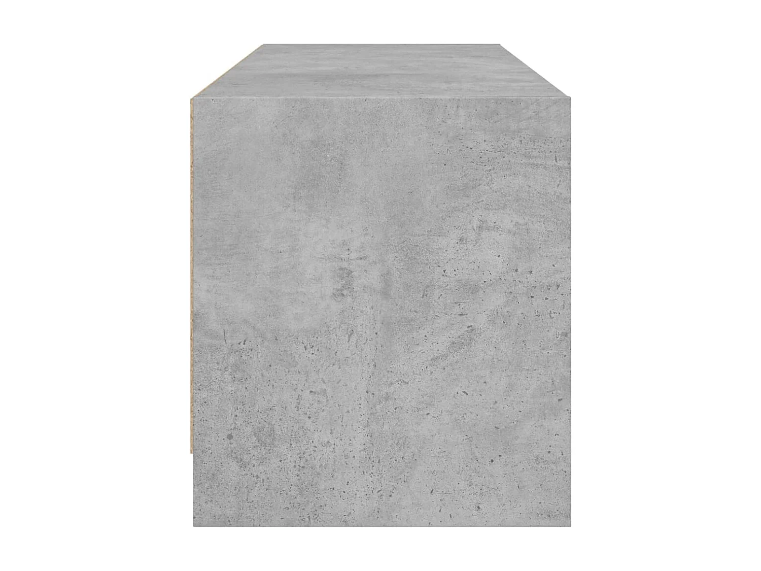 Meuble TV avec portes en verre gris béton 102x37x42