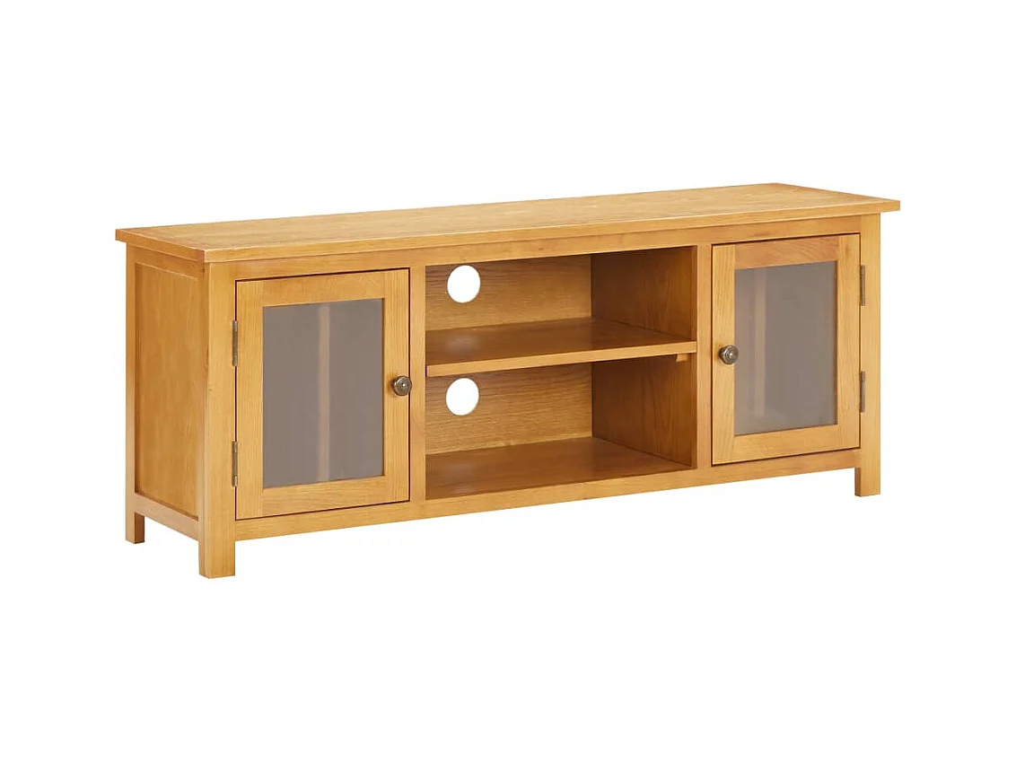 Meuble TV 110x35x44 Bois de chêne massif