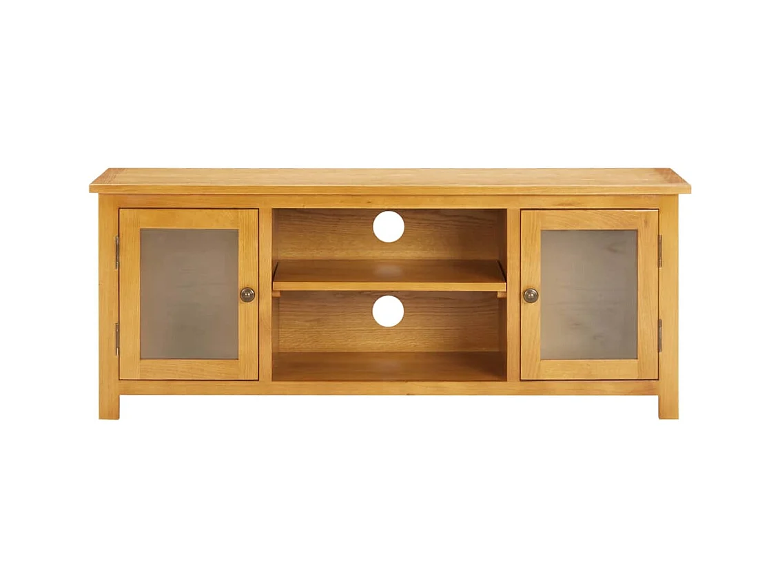 Meuble TV 110x35x44 Bois de chêne massif