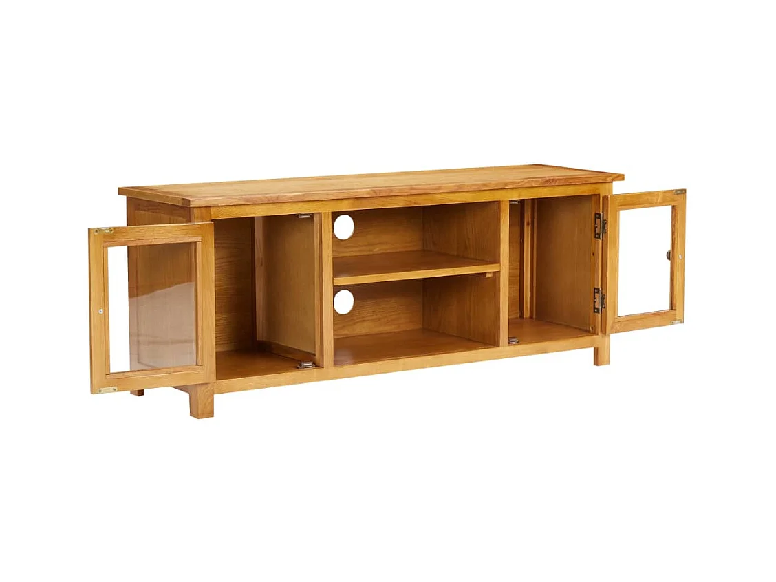 Meuble TV 110x35x44 Bois de chêne massif